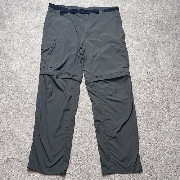 COLUMBIA Omni-Shade Convertible Pants Men 40x32 Gray Sun Blocking Hiking Outdoor - Picture 1 of 11
